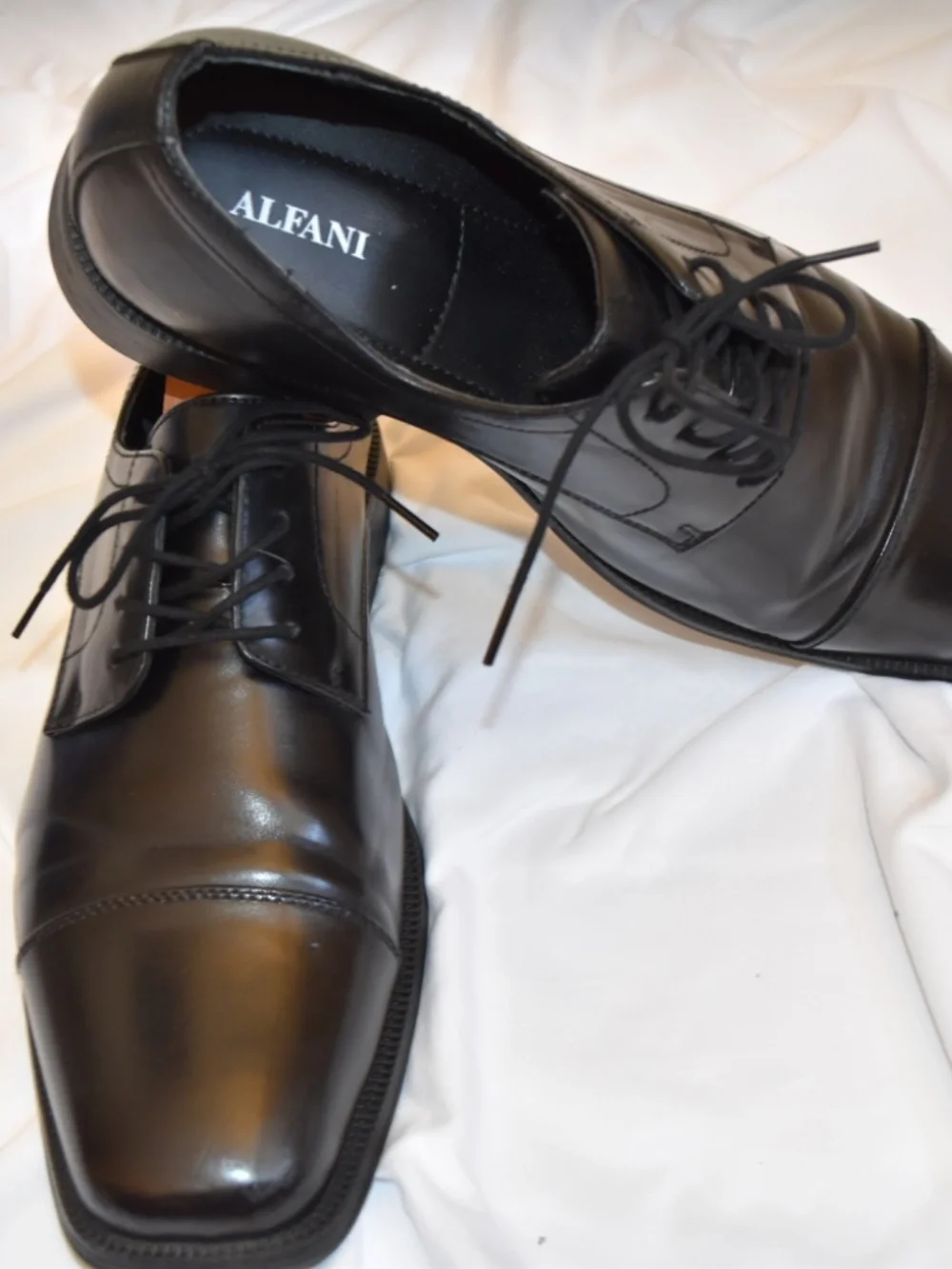 Cap toe all leather dress shoes